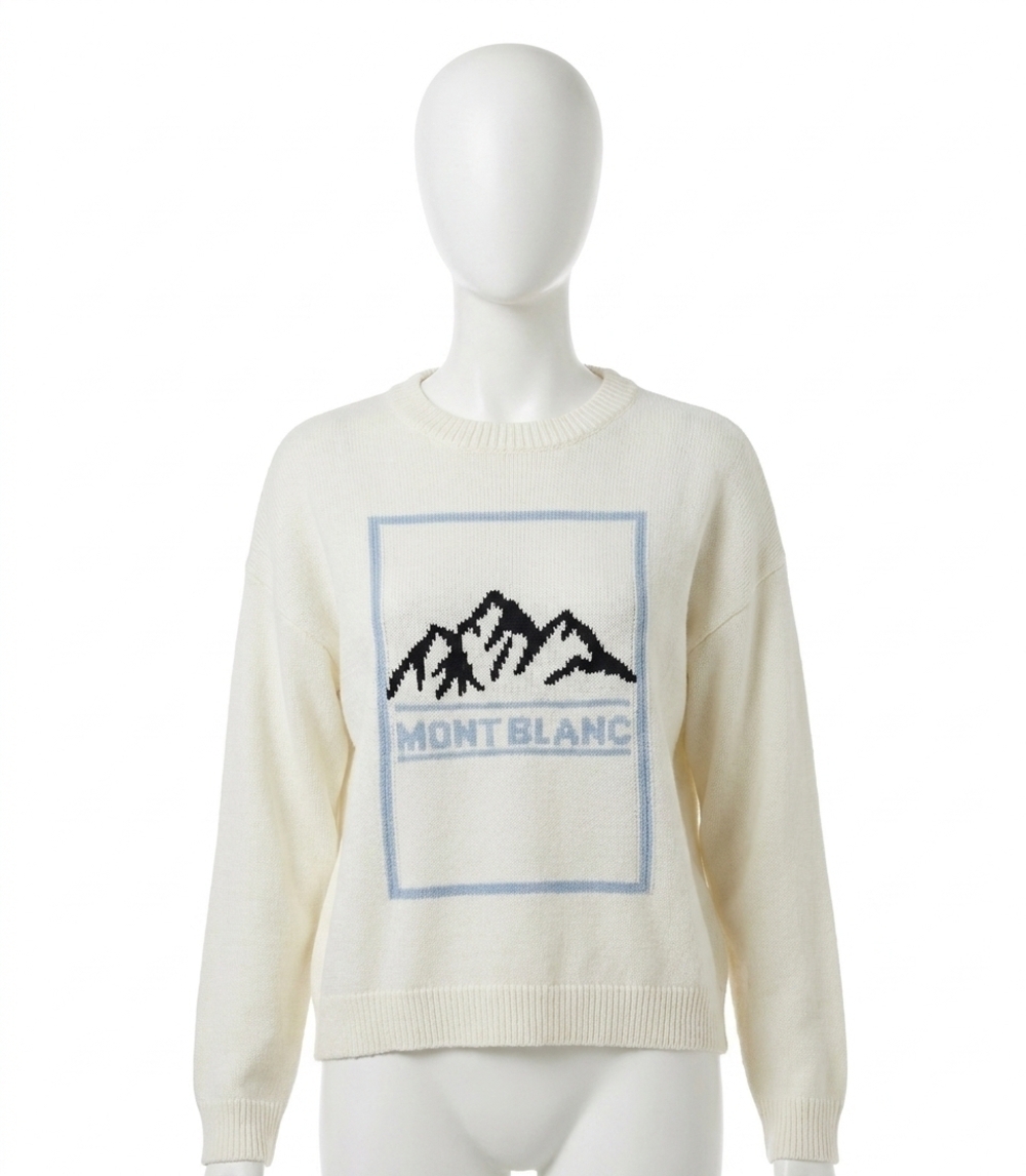 NEW LALAVON mont blanc pull-over sweater in white